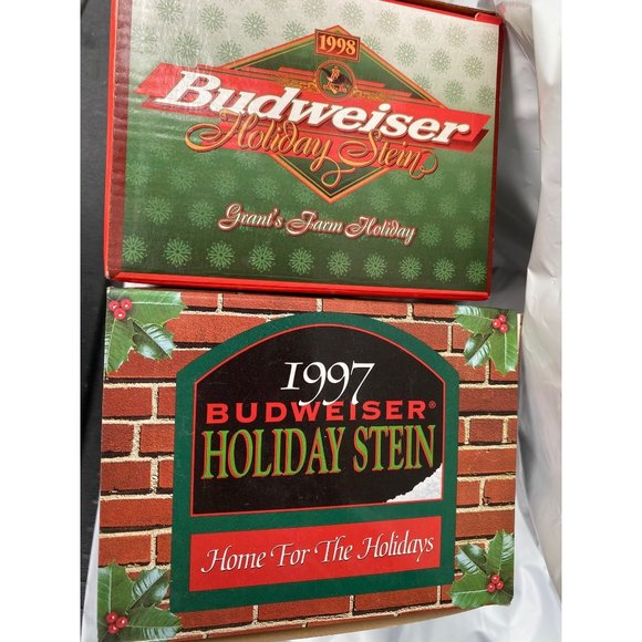 Budweiser Holiday Stein Series 1997 1998 Grant's Clydesdales - Picture 7 of 8